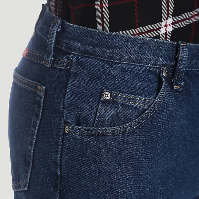 klær nei Wrangler menn femstjerners premium denim jeans med avslappet passform mørk skylling (97601dr) 8V4086