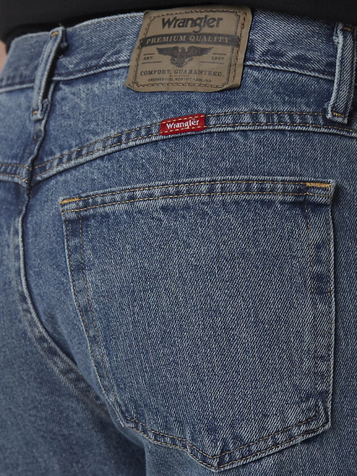 klær nei Wrangler menn femstjerners premium denim jeans med avslappet passform årgang (97601vr) 8V4089