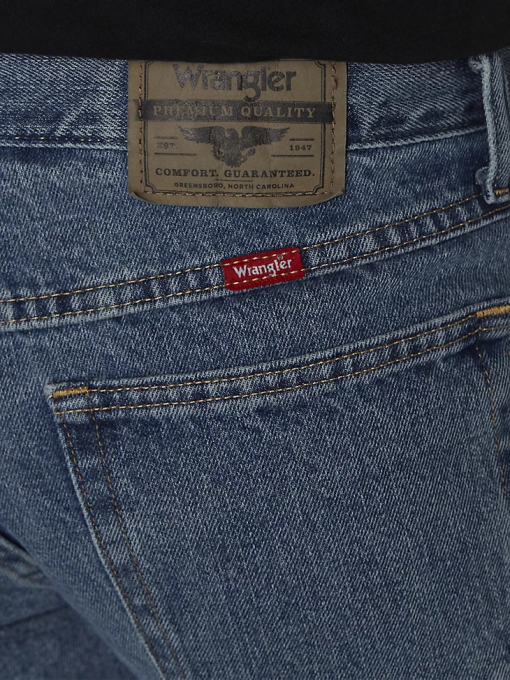 klær nei Wrangler menn femstjerners premium denim jeans med avslappet passform årgang (97601vr) 8V4089