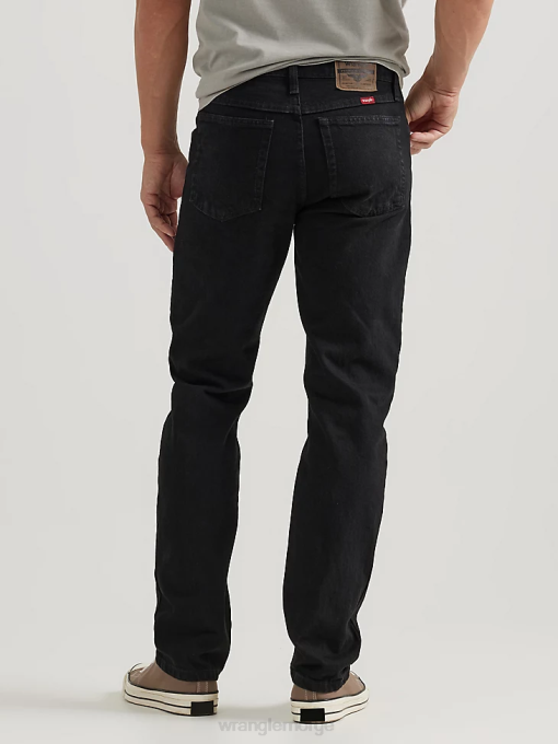 klær nei Wrangler menn femstjerners premium denim jeans med normal passform kullsvart (96501cb) 8V4092