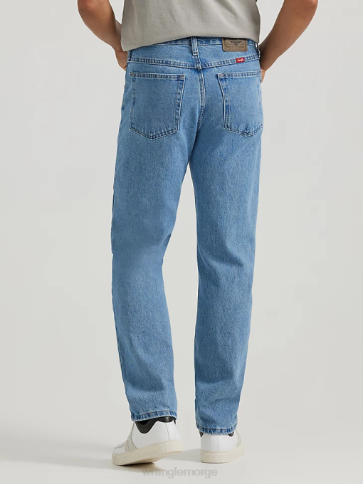 klær nei Wrangler menn femstjerners premium denim jeans med normal passform lt steinvask (96501sl) 8V4090
