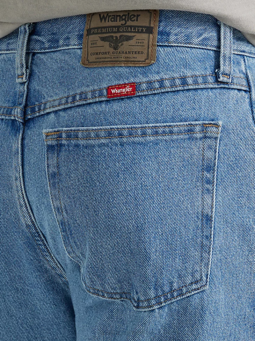 klær nei Wrangler menn femstjerners premium denim jeans med normal passform lt steinvask (96501sl) 8V4090