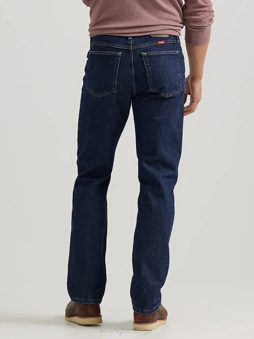 klær nei Wrangler menn femstjerners premium denim jeans med normal passform midnattsskylling (96501mr) 8V4093
