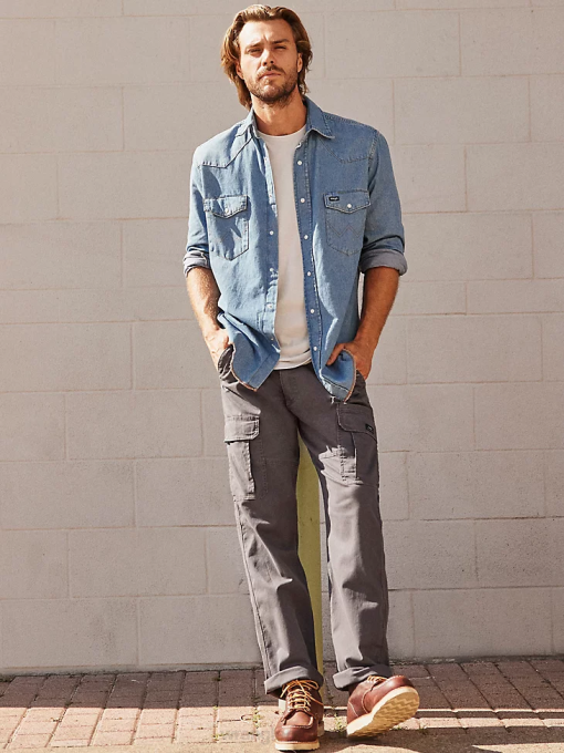 klær nei Wrangler menn femstjerners premium flex cargobukse med avslappet passform antrisitt (70abwah) 8V40222