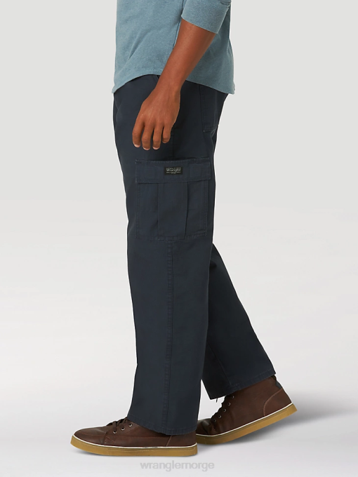 klær nei Wrangler menn femstjerners premium flex cargobukse med avslappet passform marine (70ab0nv) 8V40224