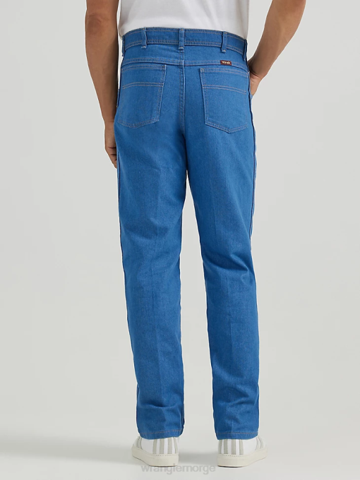 klær nei Wrangler menn femstjerners premium jeans med regulær flex fit lyseblå (85498lb) 8V40190