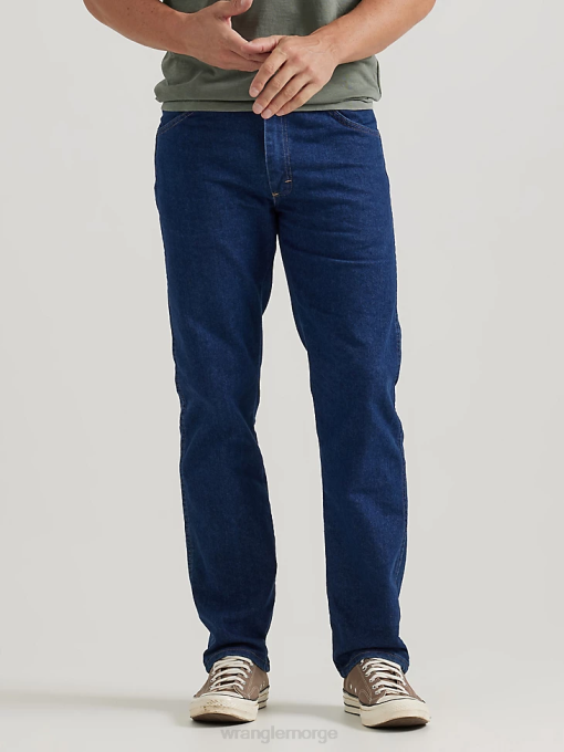 klær nei Wrangler menn femstjerners premium jeans med regulær flex fit mørk indigo (85498ps) 8V40189