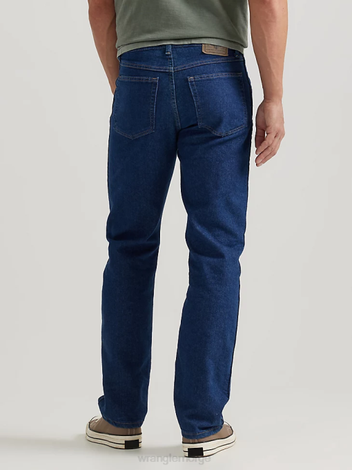 klær nei Wrangler menn femstjerners premium jeans med regulær flex fit mørk indigo (85498ps) 8V40189