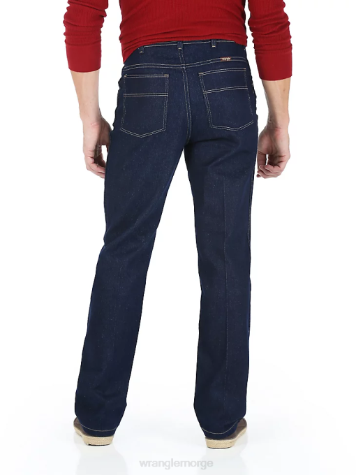 klær nei Wrangler menn femstjerners premium jeans med regulær flex fit mørk indigo (85498ps) 8V40189