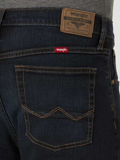 klær nei Wrangler menn femstjerners premium jeans med rett passform mørk havn (95stwdh) 8V4096