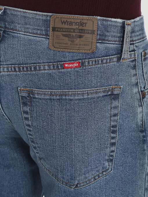 klær nei Wrangler menn femstjerners premium ytelse-serie jeans med normal passform lett vask (96cfvlw) 8V4069