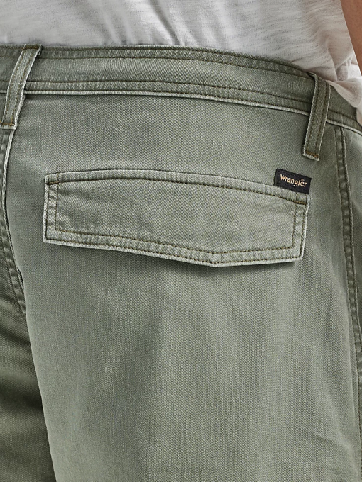 klær nei Wrangler menn flex twill last kort gran (112330393) 8V40550