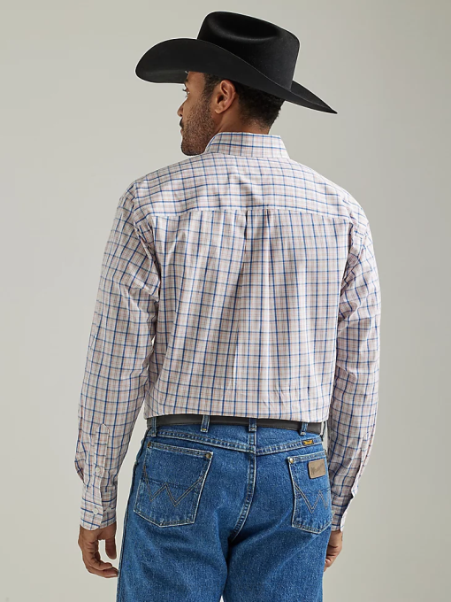 klær nei Wrangler menn george stredet langermet knapp ned tolommers rutete skjorte appelsinskall madras (112327839) 8V40326