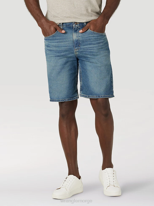 klær nei Wrangler menn gratis å strekke denim kort mellomtone (112317150) 8V40578