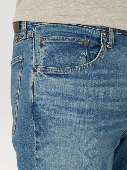 klær nei Wrangler menn gratis å strekke denim kort mellomtone (112317150) 8V40578