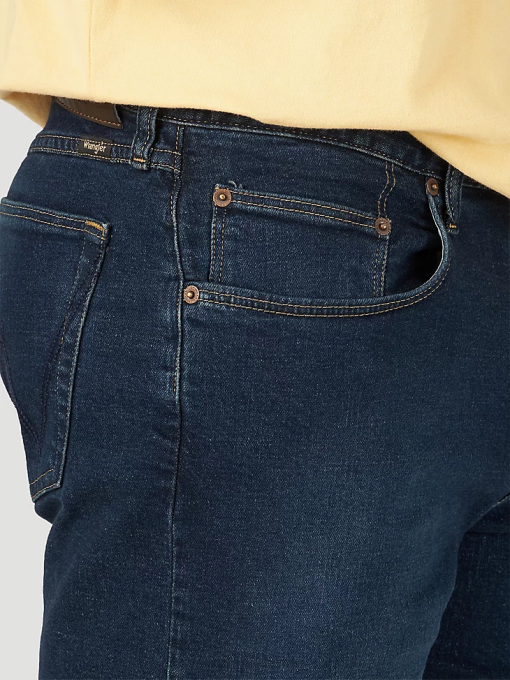 klær nei Wrangler menn gratis å strekke denim kort mørk denim (112317149) 8V40579