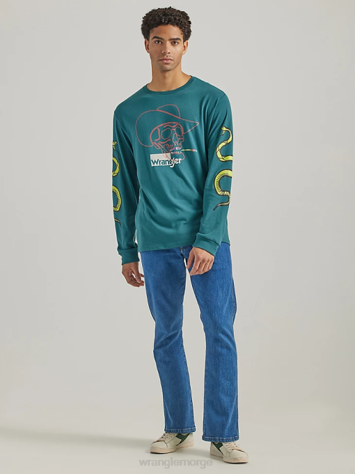 klær nei Wrangler menn gratis å strekke jean med rett passform antrasitt (112325353) 8V40154