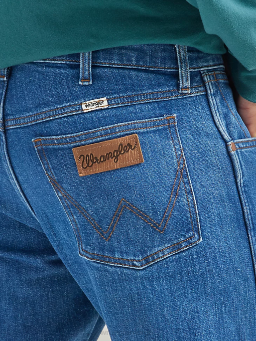 klær nei Wrangler menn gratis å strekke jean med rett passform antrasitt (112325353) 8V40154