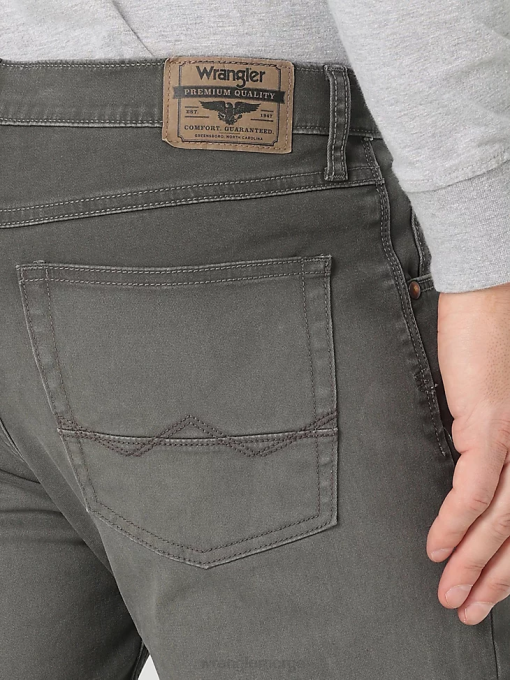klær nei Wrangler menn gratis å strekke jean med rett passform antrasitt (112325353) 8V40154