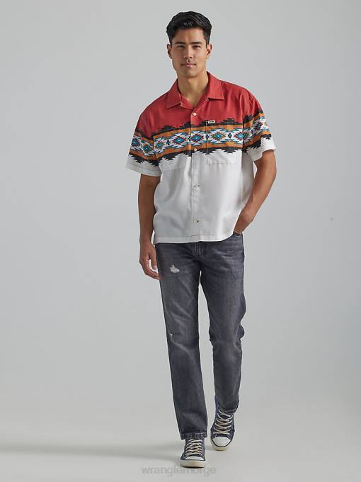 klær nei Wrangler menn greensboro jeans med rett ben revet svart (112335458) 8V4065