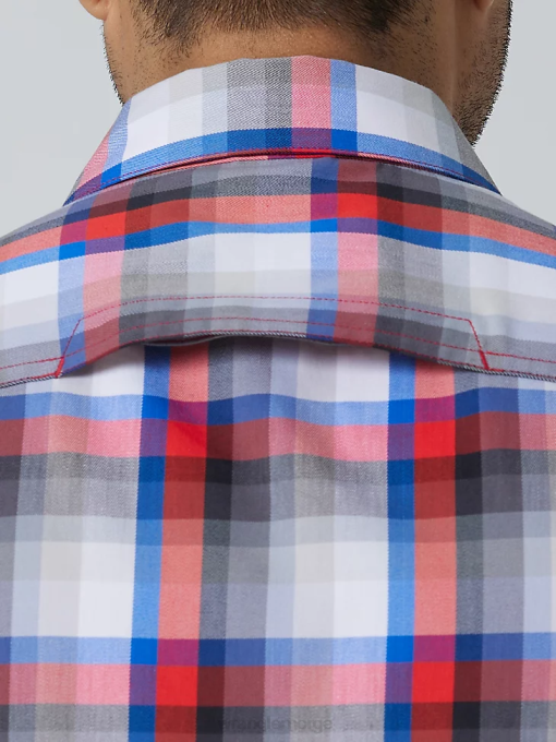 klær nei Wrangler menn miljøvennlig rutete kortermet leirskjorte amethyst city (112336166) 8V40397