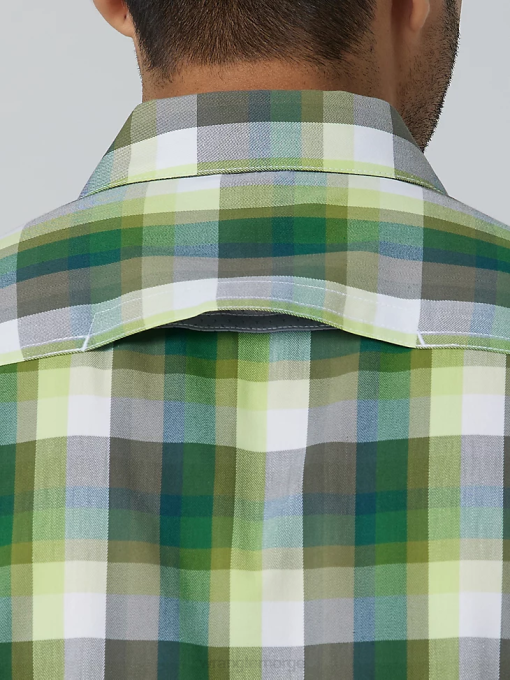 klær nei Wrangler menn miljøvennlig rutete kortermet leirskjorte ametystskog (112336161) 8V40399