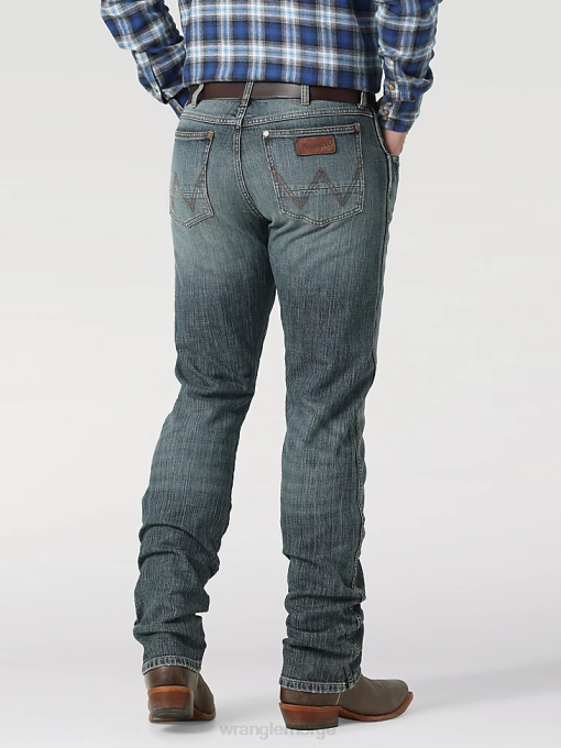 klær nei Wrangler menn retro slim fit jeans med rett ben dark knight stretch (112318445) 8V4036