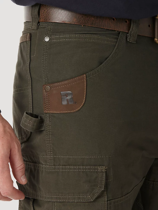 klær nei Wrangler menn riggs arbeidsklær fôret ripstop ranger bukse loden (3w065ld) 8V40680