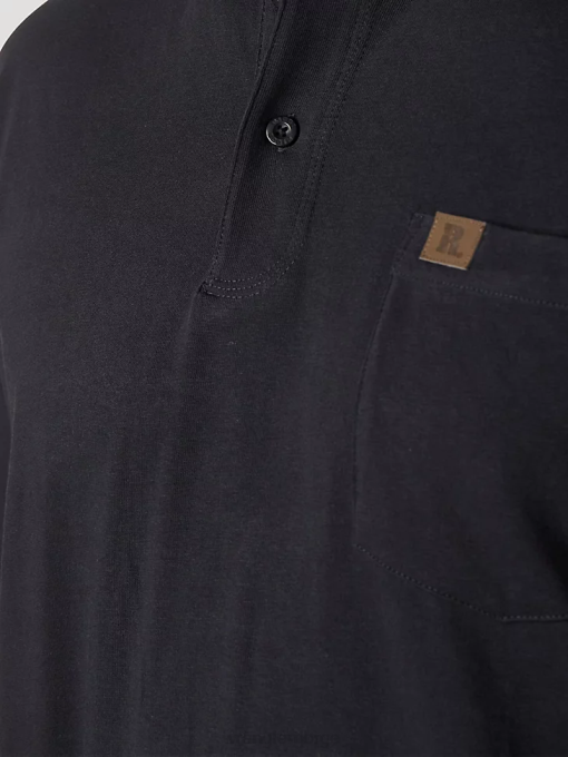 klær nei Wrangler menn riggs arbeidsklær kortermet henley marine (3w760nv) 8V40273