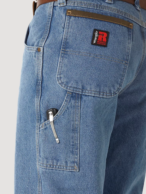klær nei Wrangler menn riggs arbeidsklær snekker vintage indigo (3w020vi) 8V40157