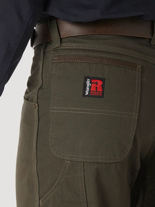klær nei Wrangler menn riggs arbeidsklær snekkerbukse loden (3w020ld) 8V40267