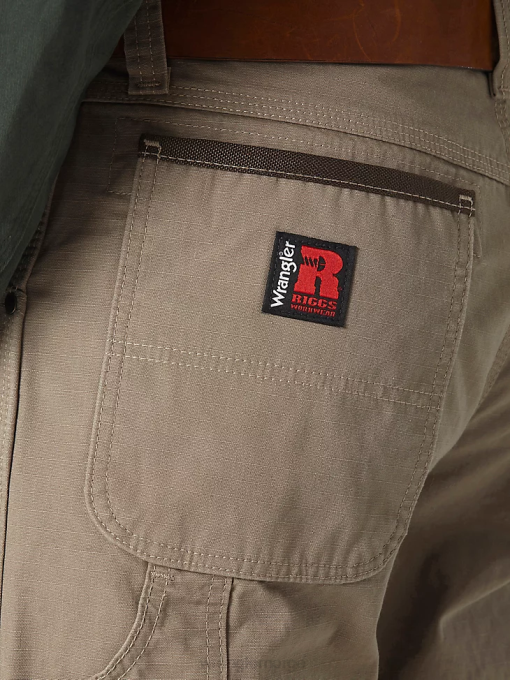klær nei Wrangler menn riggs arbeidsklær snekkerbukse mørk khaki (3w020dk) 8V40268