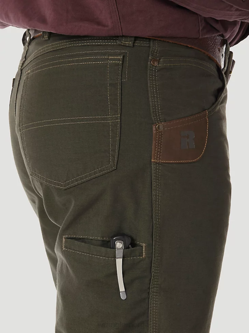 klær nei Wrangler menn riggs arbeidsklær tekniker bukse loden (3w045ld) 8V40661