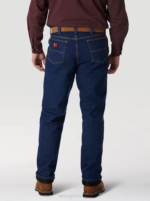 klær nei Wrangler menn riggs arbeidsklær vattert fôret jean med fem lommer antikk indigo (3w055th) 8V40191