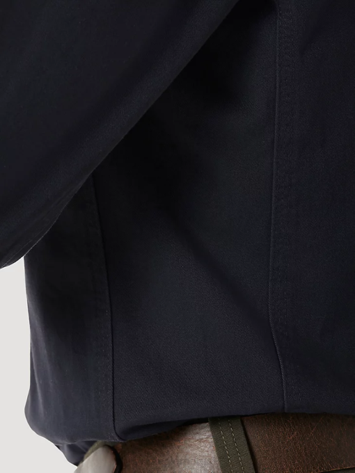 klær nei Wrangler menn riggs arbeidstøy langermet knapp ned solid twill arbeidsskjorte marine (3w501nv) 8V40350