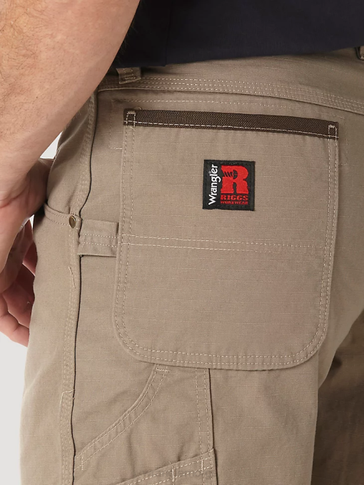 klær nei Wrangler menn riggs arbeidstøy snekker kort mørk khaki (3w320dk) 8V40544