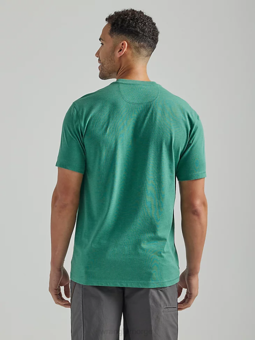 klær nei Wrangler menn riggs workwear kortermet 1 lomme ytelse t-skjorte gran (112324983) 8V40282