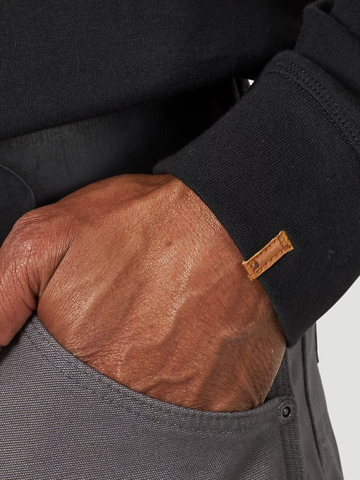 klær nei Wrangler menn riggs workwear langermet 1 lomme ytelse t-skjorte svart (3w702bk) 8V40284