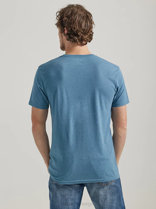 klær nei Wrangler menn riggs workwear langermet lomme t-skjorte burgunder (3w710bg) 8V40274