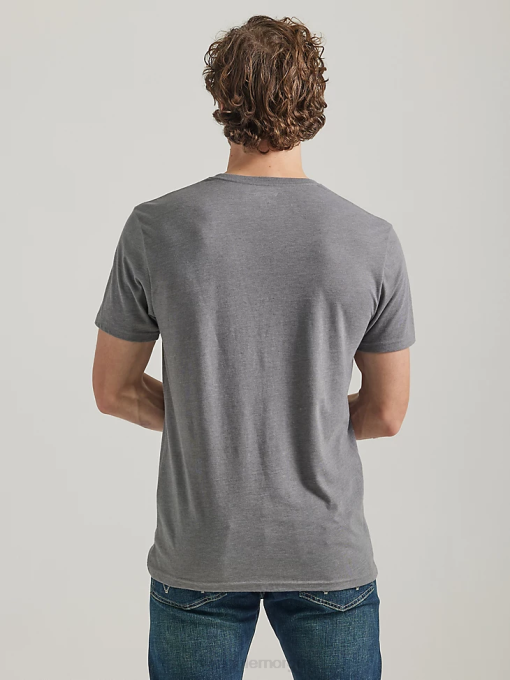 klær nei Wrangler menn riggs workwear langermet lomme t-skjorte burgunder (3w710bg) 8V40274