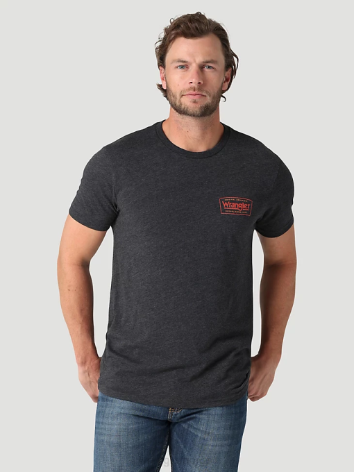 klær nei Wrangler menn riggs workwear langermet lomme t-skjorte burgunder (3w710bg) 8V40274