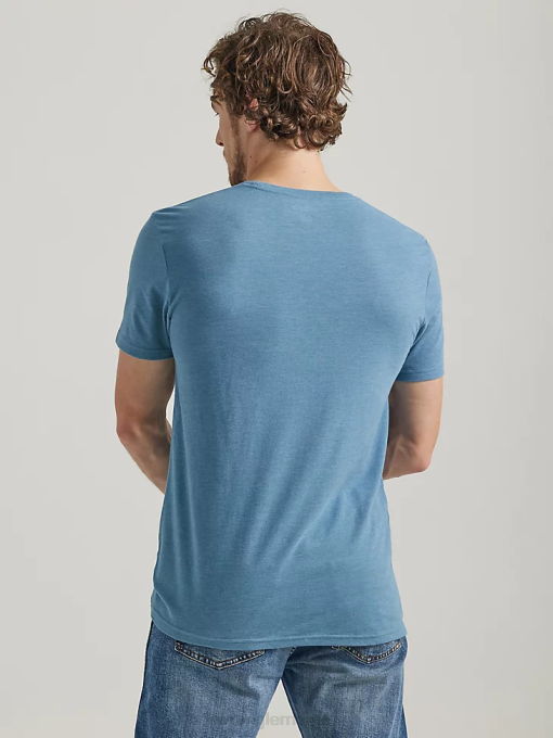 klær nei Wrangler menn riggs workwear langermet lomme t-skjorte burgunder (3w710bg) 8V40274