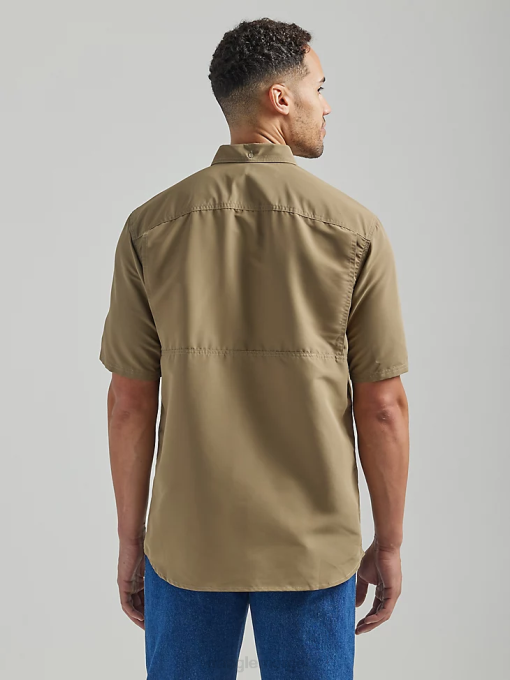 klær nei Wrangler menn riggs workwear lett arbeidsskjorte mørk khaki (112325420) 8V40348