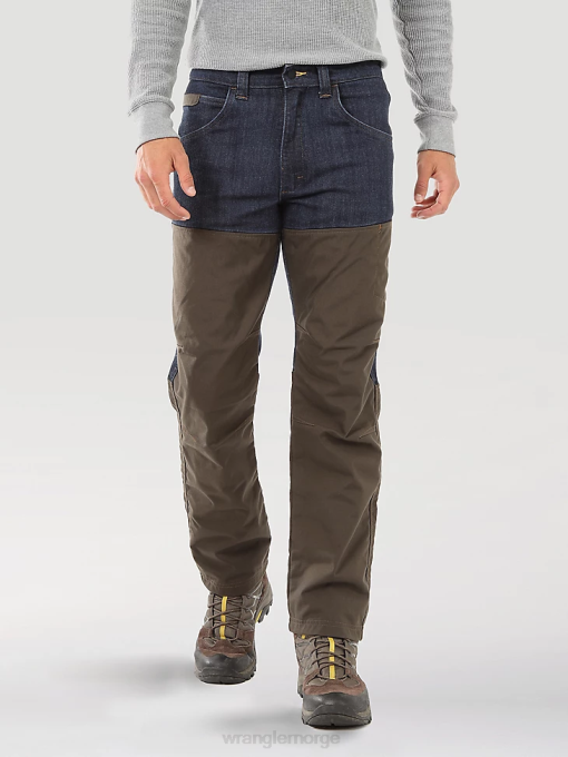 klær nei Wrangler menn robust slitasje regular fit canvasbukse med rett ben mose (31100ms) 8V40650