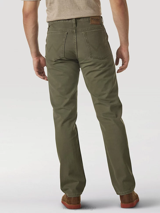 klær nei Wrangler menn robust slitasje regular fit canvasbukse med rett ben mose (31100ms) 8V40650