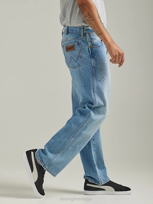 klær nei Wrangler menn ødelagt jeans med løs passform sletter (112332241) 8V40144