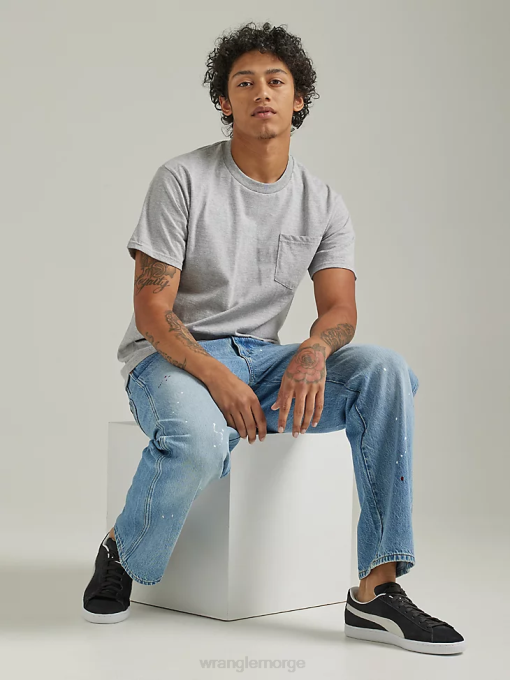 klær nei Wrangler menn ødelagt jeans med løs passform sletter (112332241) 8V40144
